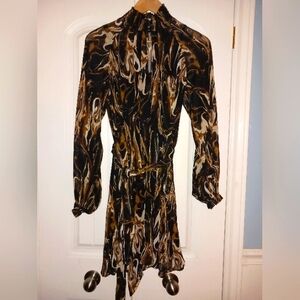 NWOT Banana Republic Silk Keyhole Dress  XS